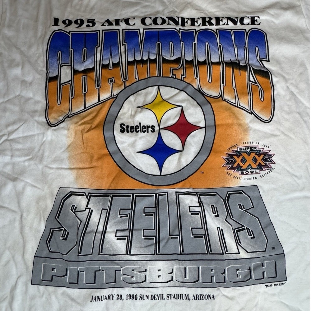Pittsburgh‎ Steelers 1995 AFC Champions T-Shirt! NWT Size Large Vintage RARE